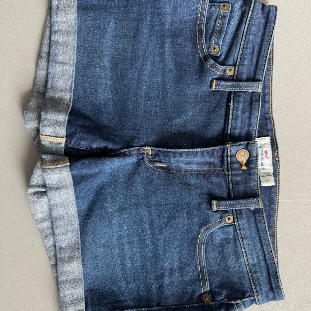 Dark Blue Denim Shorts